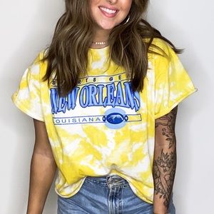 Redone Vintage New Orleans Bleached Tie Dye Tee
